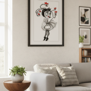 Victoria art in living room